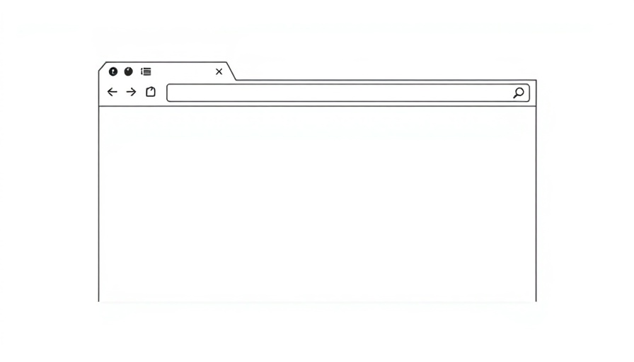 Browser window interface symbols, minimalistic design