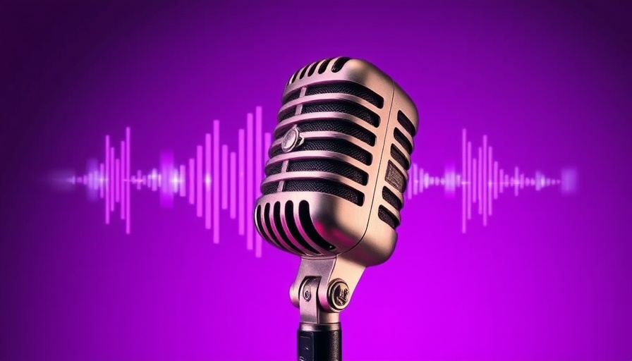 Abstract collage with vintage microphone and audio waves for bird flu pandemic topic.