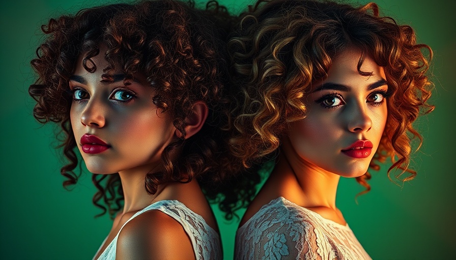 Surreal portrait of women with digital glitch effect on green.