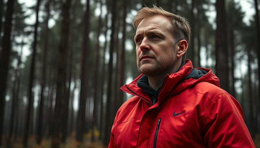 Thoughtful man in forest, Kairos Power inspiration.
