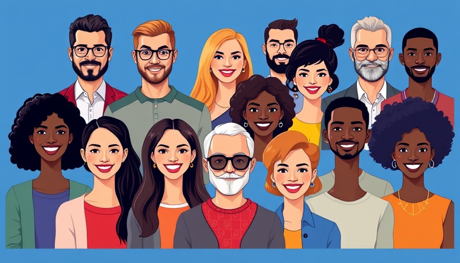 Stylized digital portraits illustrating sennder growth