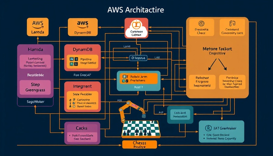 Chess AI architecture flowchart using AWS components.