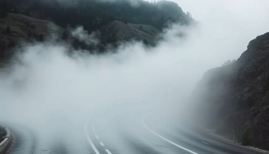 Foggy road depicting AI governance principles.