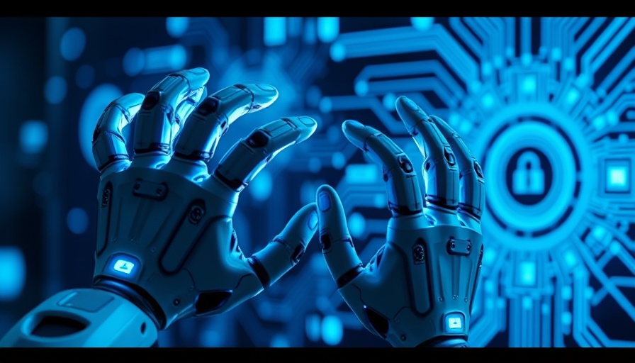 Robotic hands using AI reasoning models on digital screens.