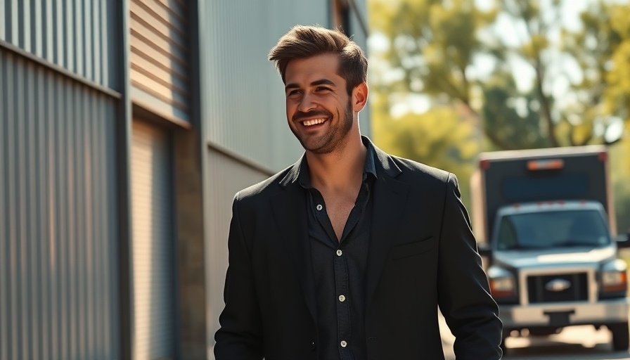 Man outdoors near vehicle, casual attire, open-source AI.