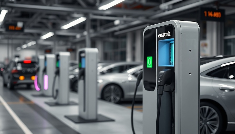 Used EV sales: Close-up of modern electric vehicle charging stations.