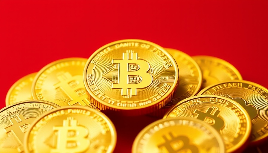 Cluster of Bitcoin coins reflecting digital currency wealth