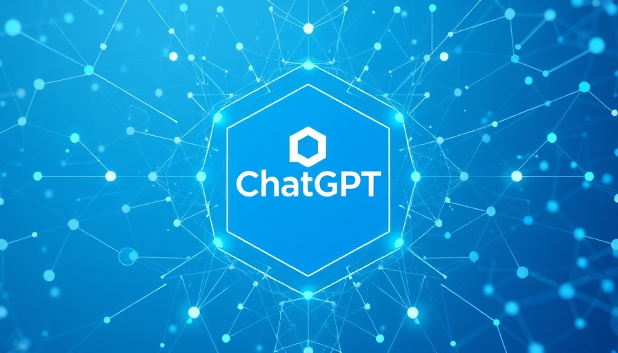 ChatGPT logo with digital network background.