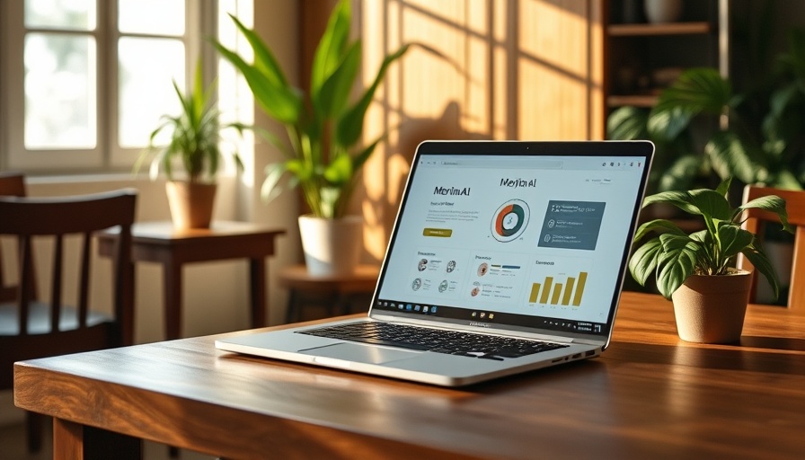 Merlin AI interface on a laptop in a cozy, sunlit room.