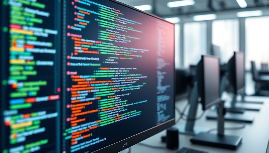 Futuristic workspace showcasing AI coding capabilities.
