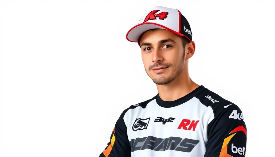 Mitchell Oldenburg in Supercross team attire, confident portrait.