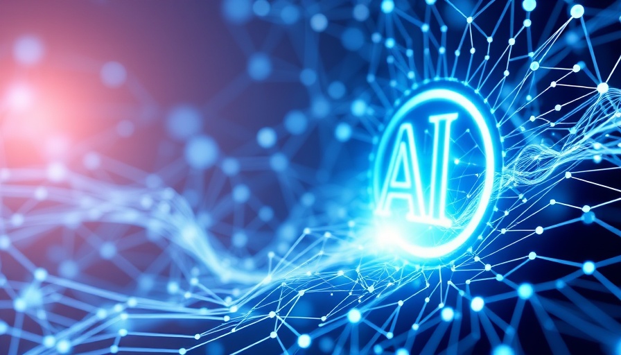 AI Development headline with modern design and tech elements