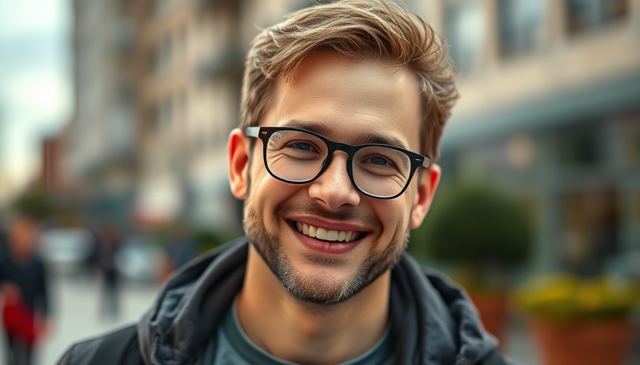 OpenAI Orion outdoor portrait of smiling man