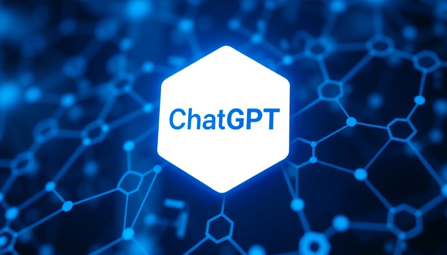 ChatGPT advancements logo on a modern tech background.