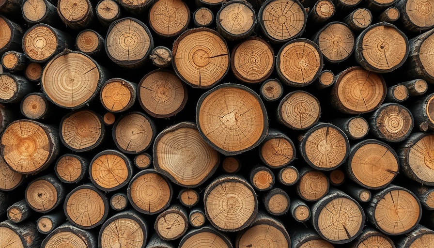 Stacked logs with cross-sections exposed referencing syslog tutorial.