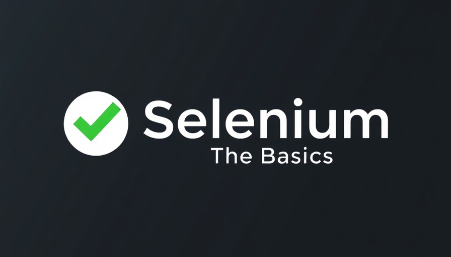 Selenium basics logo on dark background.