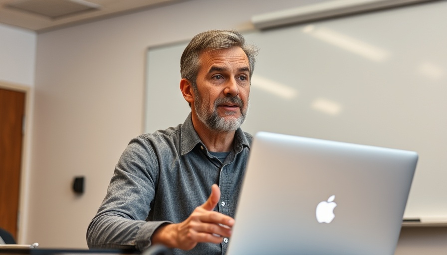 Lecture on NLP Python programming in a classroom setting.