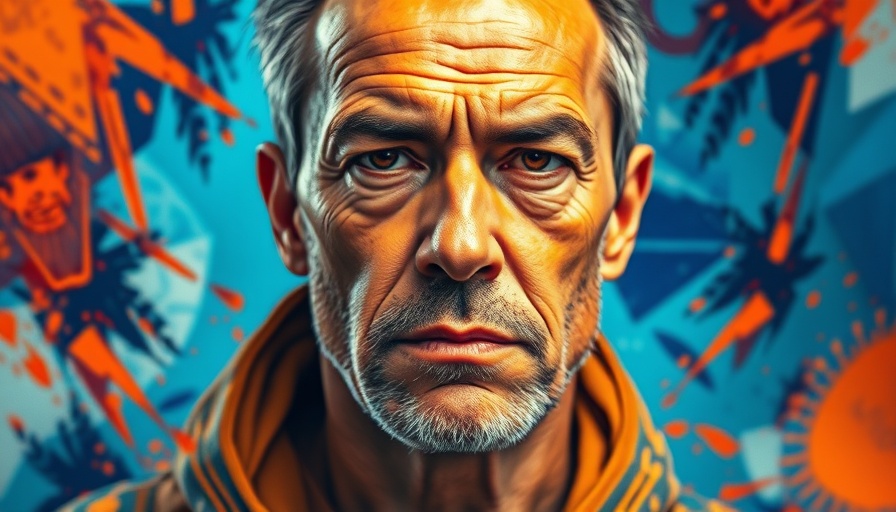 Abstract portrait illustrating change in executive leadership at Intel.