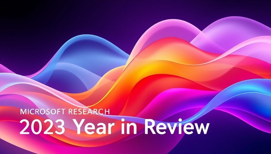 2023 Microsoft AI Tokyo research review image with abstract waves.