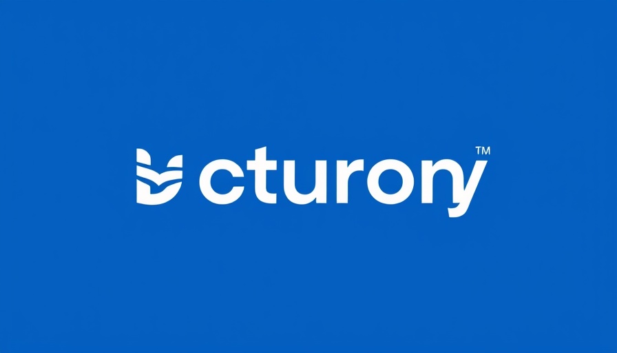 Minimalistic AI innovations logo on blue background