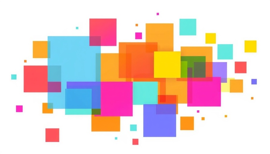 Generative AI abstract geometric art with overlapping text.