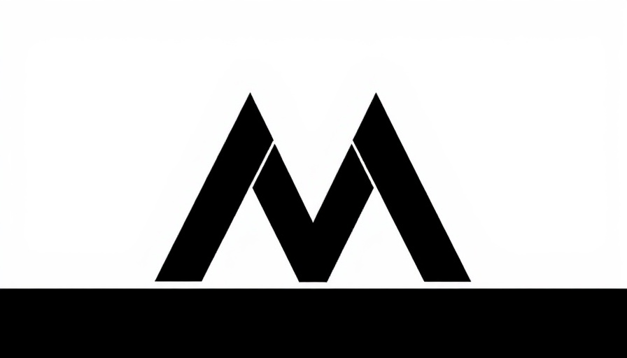 Stylish black and white letter M design