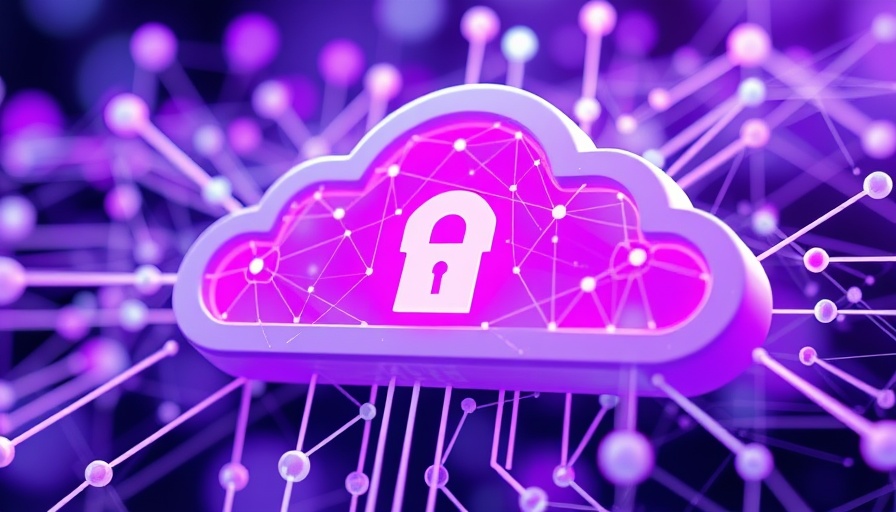 Futuristic 3D design of cloud security concept.
