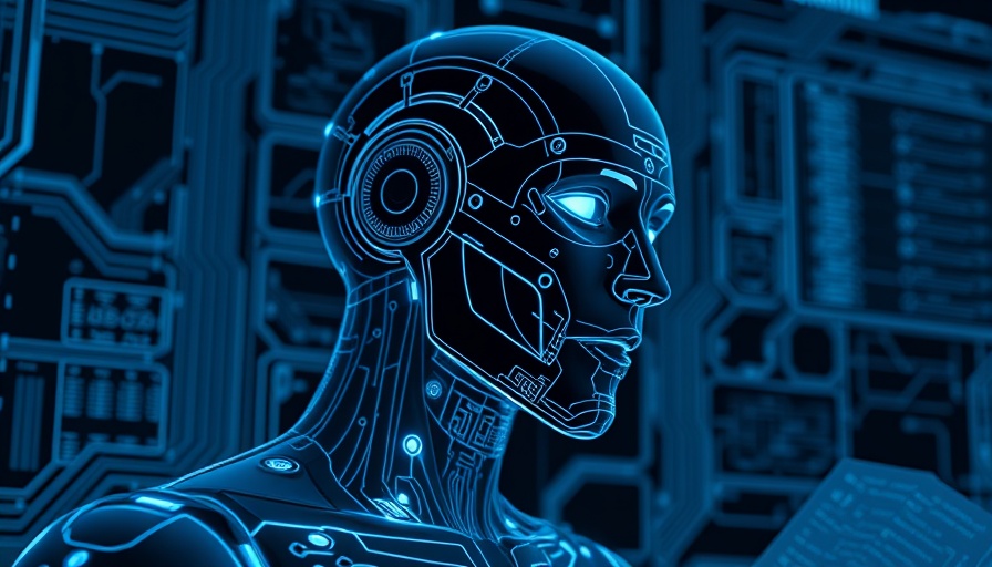 Futuristic robot blueprint with glowing circuits, Couchbase Capella