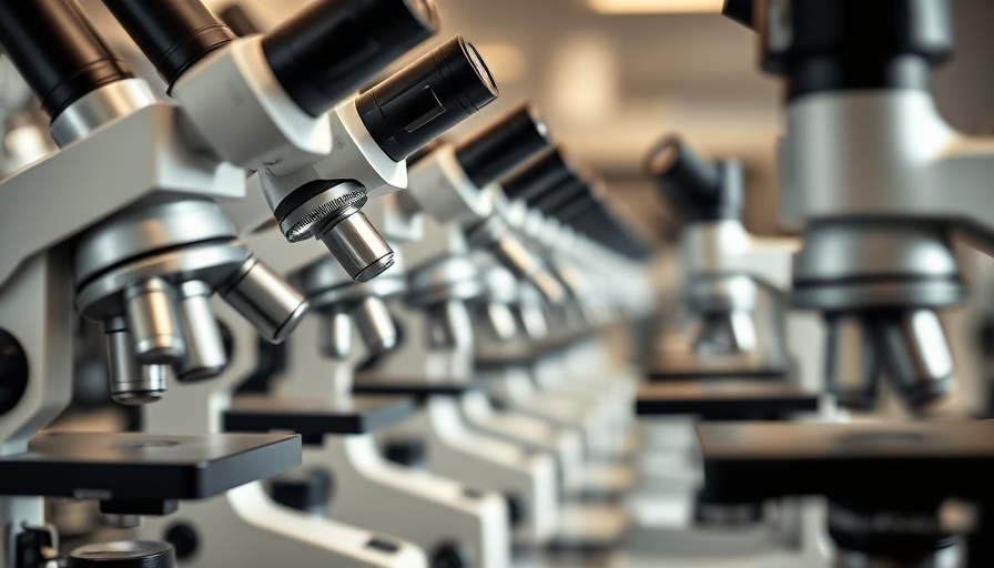 Advanced microscopes in a laboratory, scientific setting