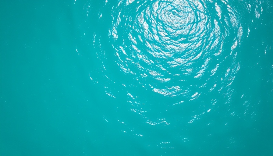 Live AI: Aerial view of tranquil turquoise ocean surface.