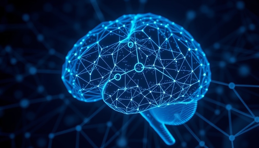 Abstract digital brain representing AI regulation in a networked pattern.