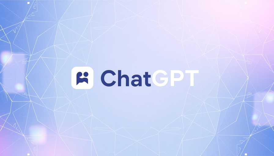 ChatGPT logo with abstract background showcasing advancements