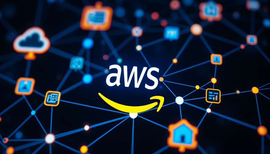 AWS efficiency abstract digital network illustration, vibrant colors.