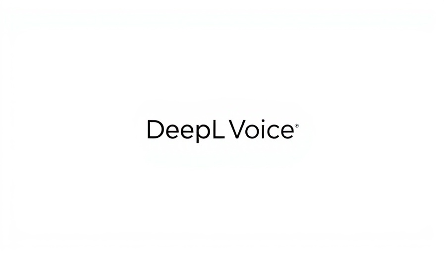 Minimalistic DeepL Voice logo on white background