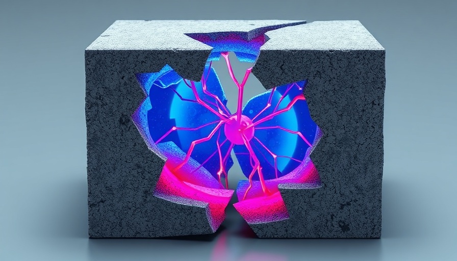Abstract AI pathways in shattered concrete represent distributed AI training.