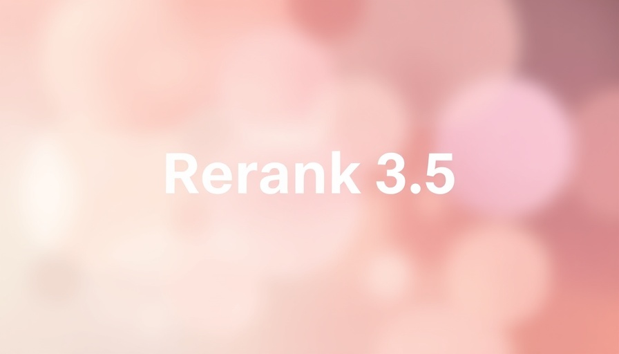Abstract enterprise search concept with Rerank 3.5 text