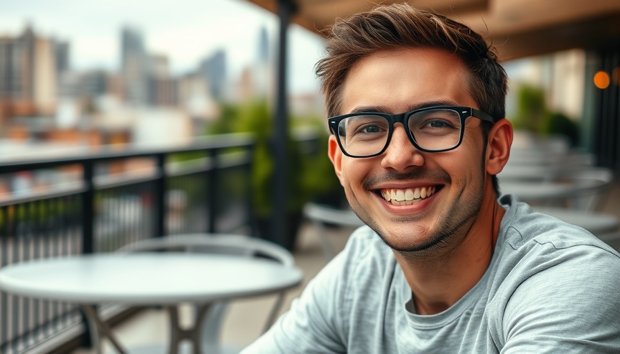 Young man smiling outdoors in overcast lighting, AI scaling debate.