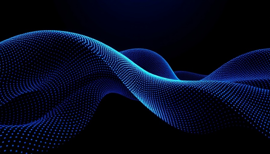 Abstract digital wave pattern representing AI Strategy.