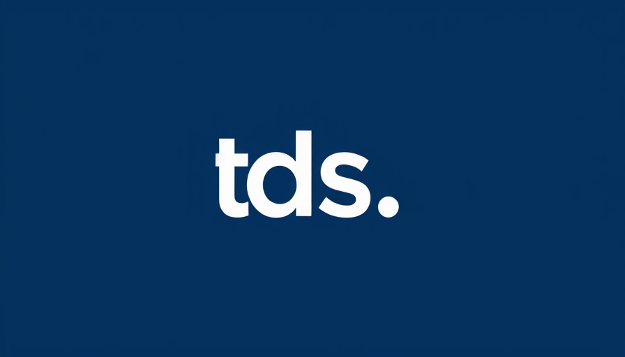 Minimalistic dark blue 'tds' logo design, Power BI reporting