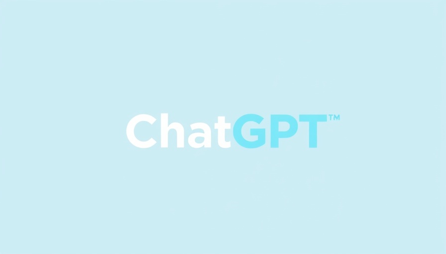 Illustration of ChatGPT technology logo on geometric background