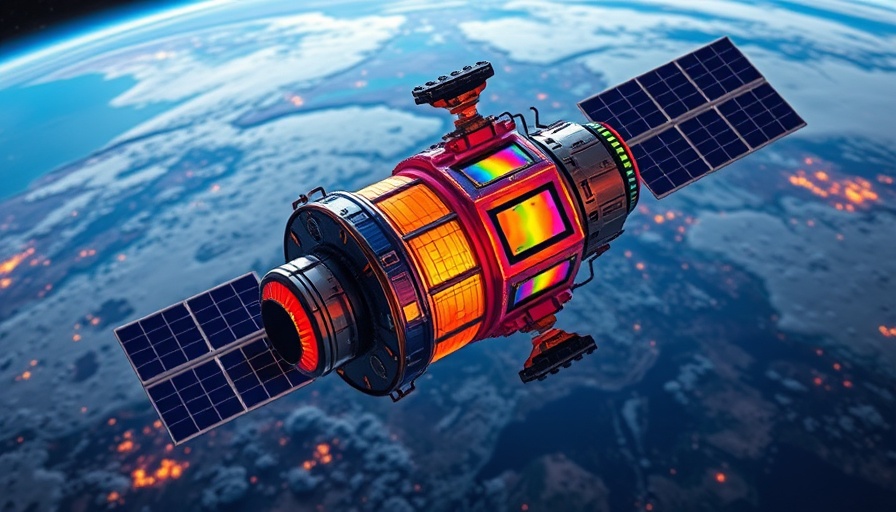 High-resolution thermal satellite imaging Earth's heat patterns.