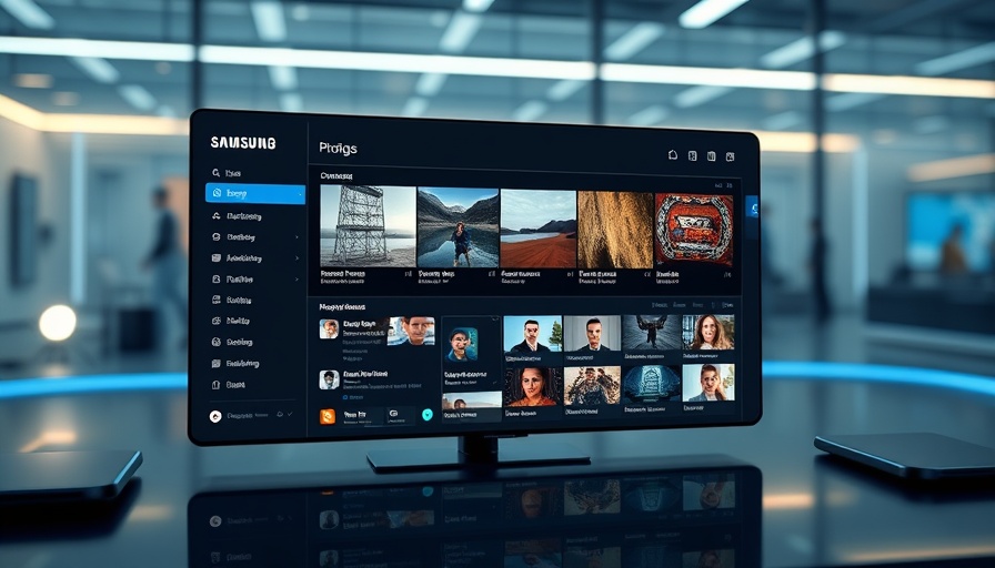 Seamless Samsung Microsoft integration interface displaying notifications and photos.