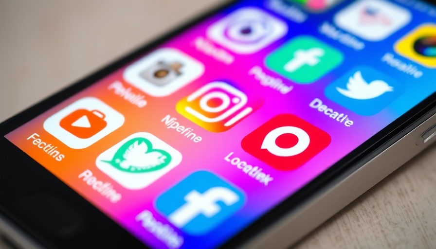Social media app icons on smartphone screen highlighting AI election misinformation.
