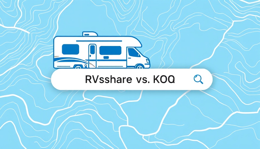 RV rentals comparison illustration with RVshare vs. KOA