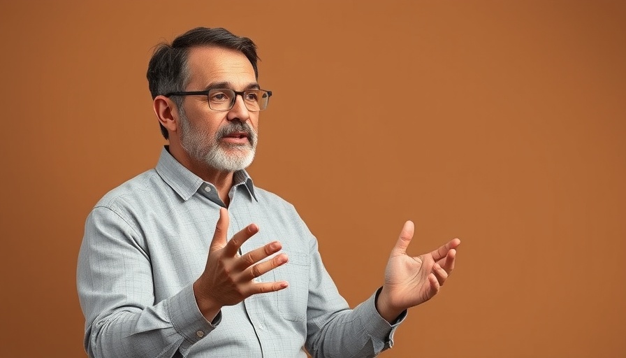 Man engaged in discussion about AI supercomputer.