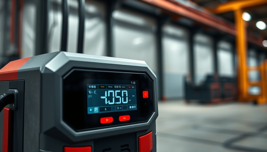 Odyssey battery charger for Harley-Davidson dealerships, industrial style.