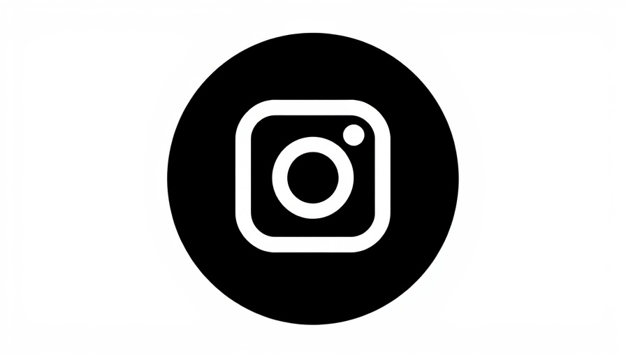 White Instagram logo on a black background