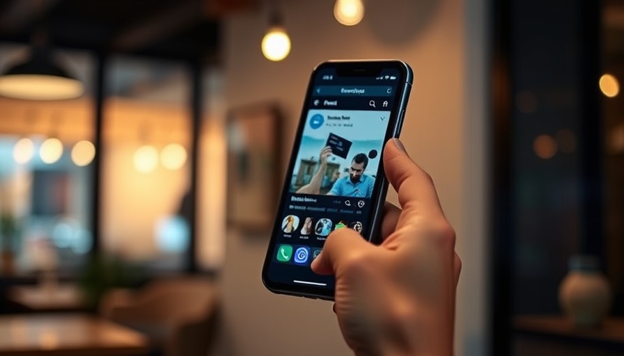 Browsing social media on smartphone, AI influencer marketing.