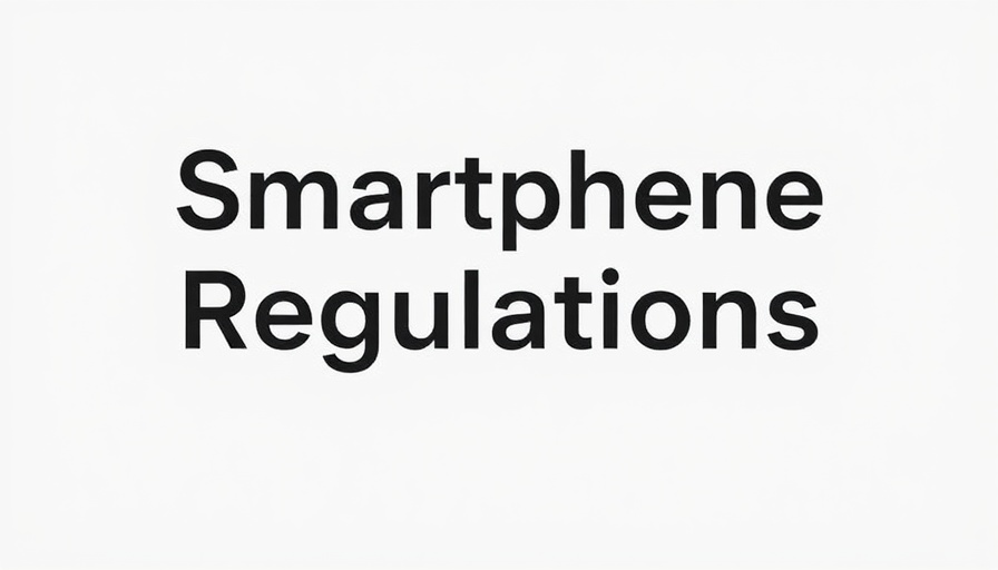 Minimalist image on smartphone regulations with text representation.
