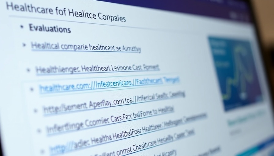 AI search engines screenshot of healthcare companies list.